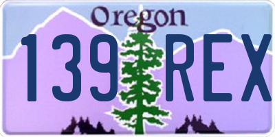 OR license plate 139REX