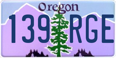 OR license plate 139RGE