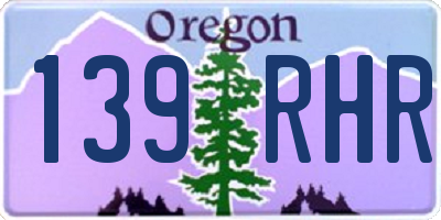 OR license plate 139RHR