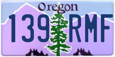 OR license plate 139RMF