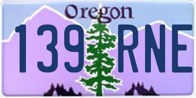 OR license plate 139RNE