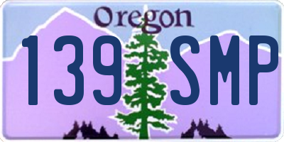 OR license plate 139SMP