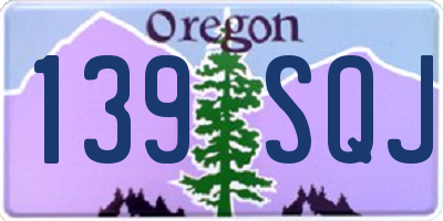 OR license plate 139SQJ