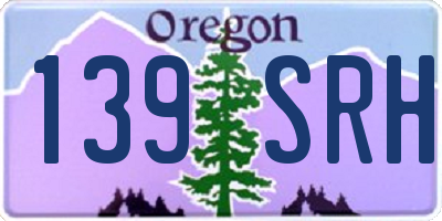 OR license plate 139SRH