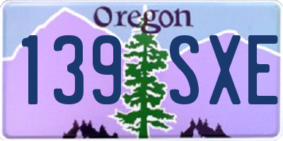 OR license plate 139SXE