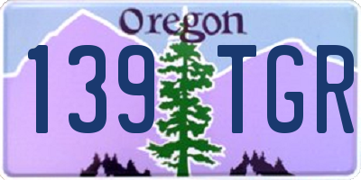 OR license plate 139TGR