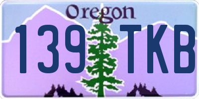OR license plate 139TKB