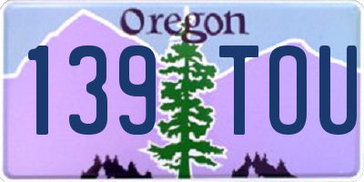 OR license plate 139TOU
