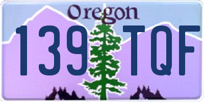 OR license plate 139TQF