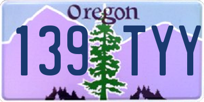 OR license plate 139TYY