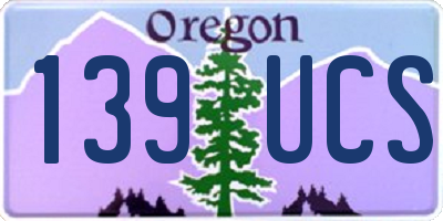 OR license plate 139UCS