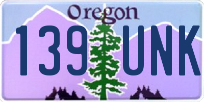OR license plate 139UNK