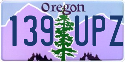 OR license plate 139UPZ