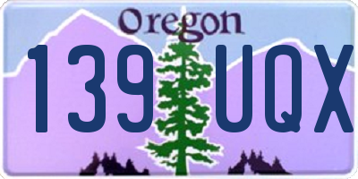 OR license plate 139UQX