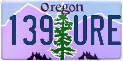 OR license plate 139URE