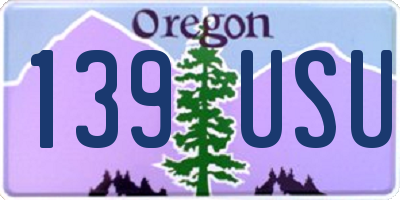 OR license plate 139USU