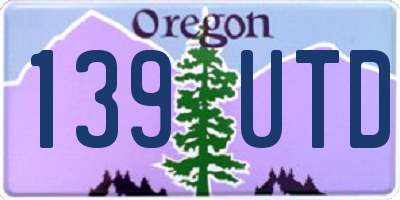 OR license plate 139UTD
