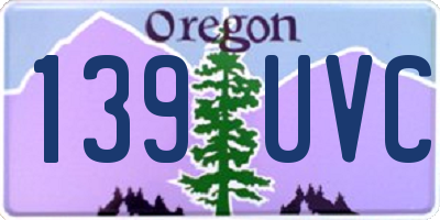 OR license plate 139UVC