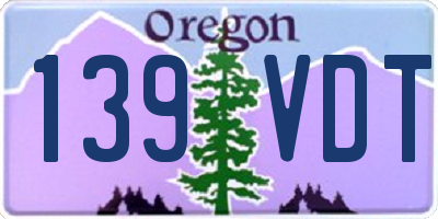 OR license plate 139VDT