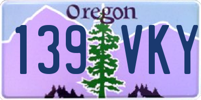 OR license plate 139VKY