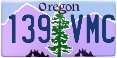 OR license plate 139VMC