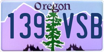 OR license plate 139VSB