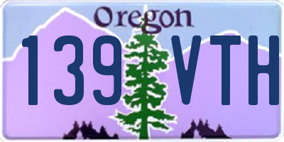 OR license plate 139VTH
