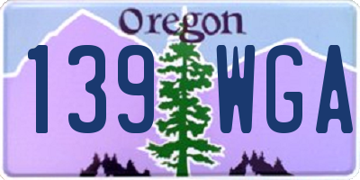 OR license plate 139WGA