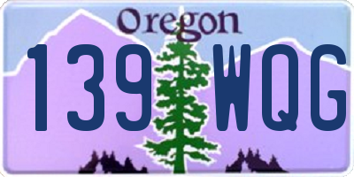OR license plate 139WQG