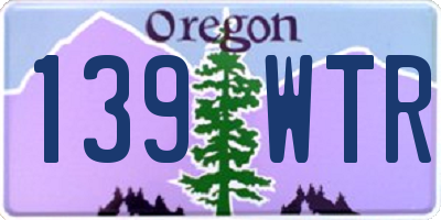 OR license plate 139WTR