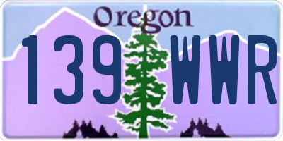 OR license plate 139WWR
