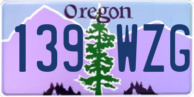 OR license plate 139WZG