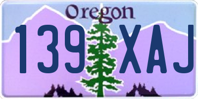 OR license plate 139XAJ