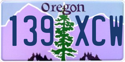 OR license plate 139XCW
