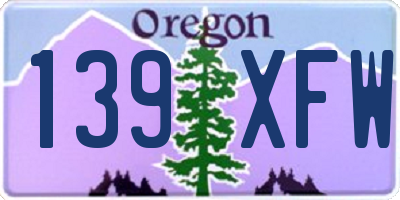 OR license plate 139XFW