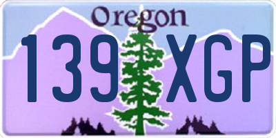 OR license plate 139XGP