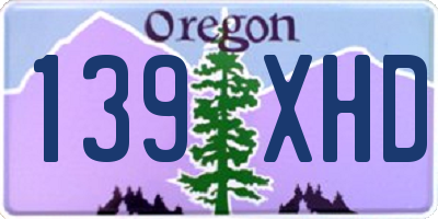 OR license plate 139XHD