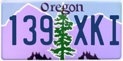 OR license plate 139XKI