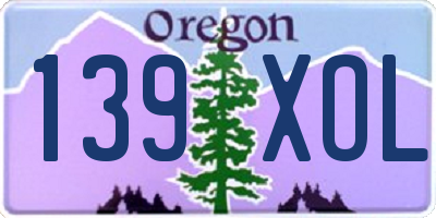 OR license plate 139XOL