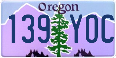 OR license plate 139YOC