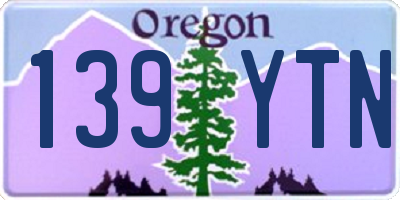 OR license plate 139YTN