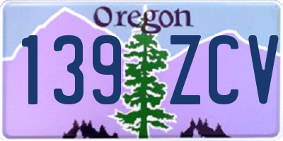 OR license plate 139ZCV