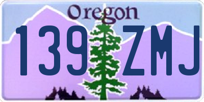 OR license plate 139ZMJ