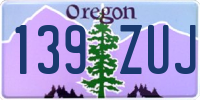 OR license plate 139ZUJ