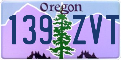 OR license plate 139ZVT