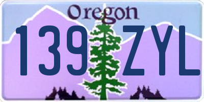 OR license plate 139ZYL