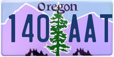 OR license plate 140AAT