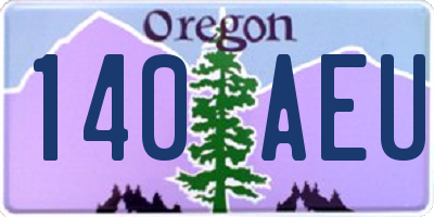 OR license plate 140AEU
