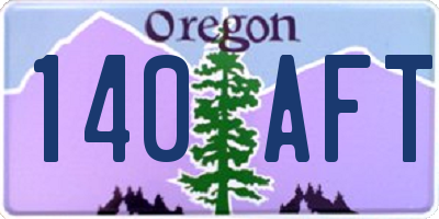 OR license plate 140AFT