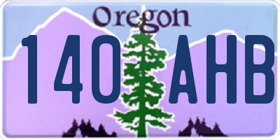 OR license plate 140AHB